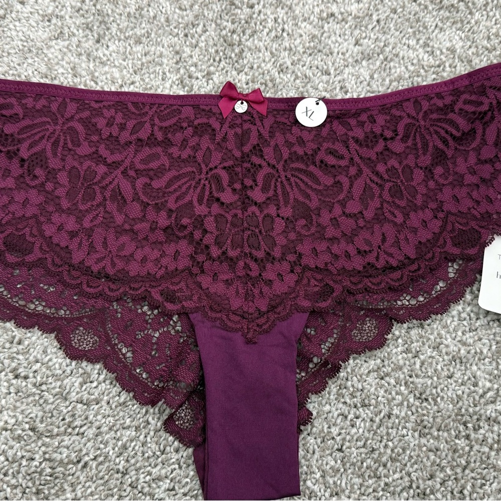 Lace Trim purple Panties